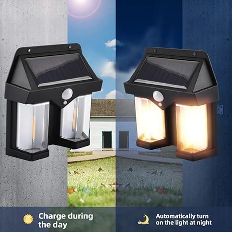 Outdoor Solar Tungsten Wall Lamp – Waterproof Motion Sensor Garden Light