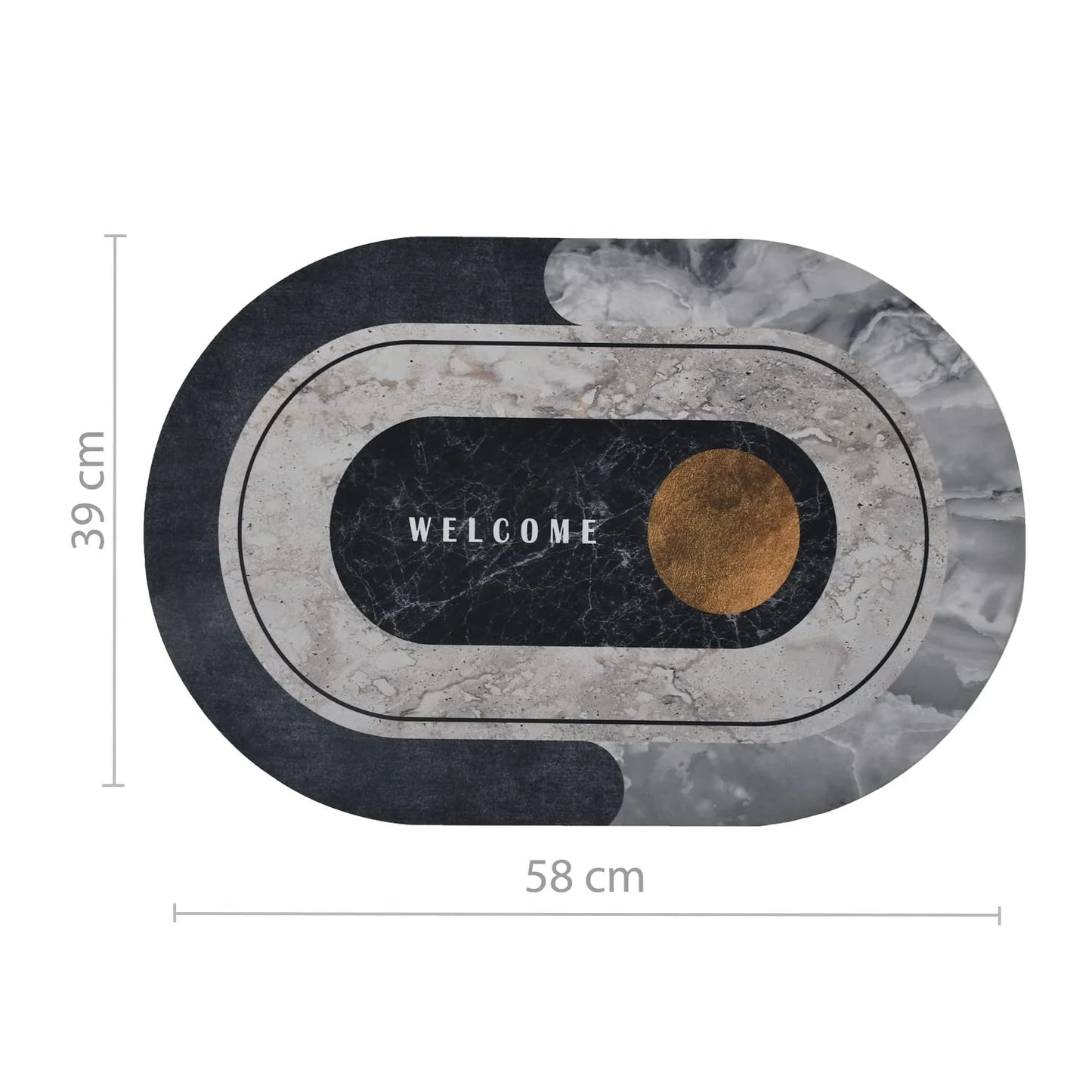 Round Super Absorbent Quick Dry Non-Slip Mat