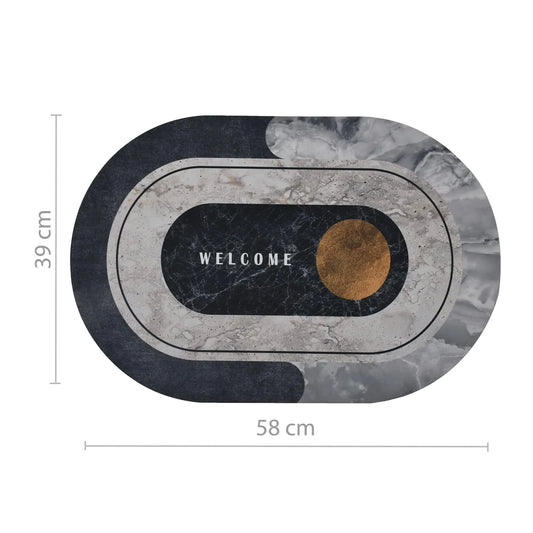 Round Super Absorbent Quick Dry Non-Slip Mat