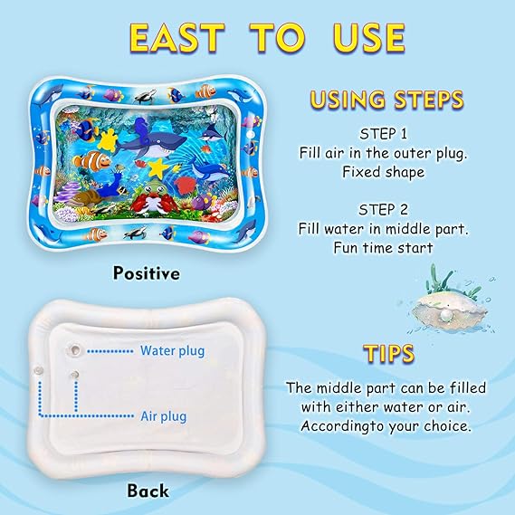 Inflatable Tummy Time Water Mat for Kids