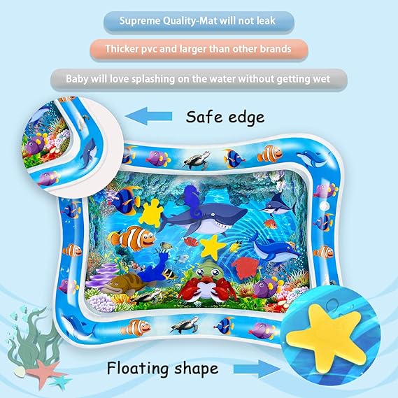 Inflatable Tummy Time Water Mat for Kids