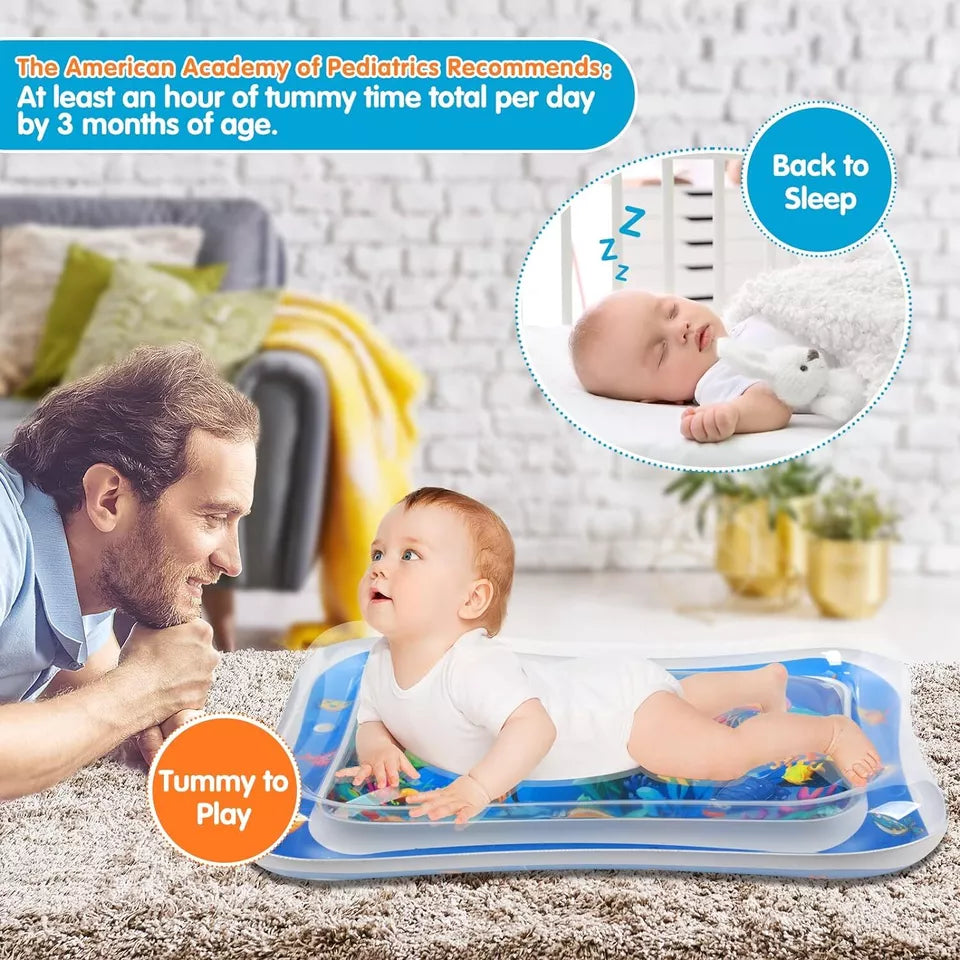 Inflatable Tummy Time Water Mat for Kids