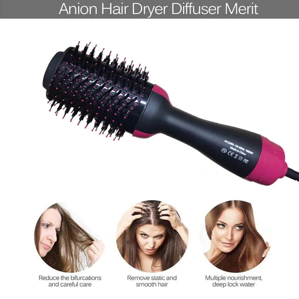 3-in-1 Hot Air Brush Hair Dryer & Styler