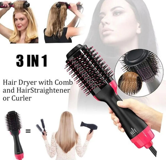 3-in-1 Hot Air Brush Hair Dryer & Styler