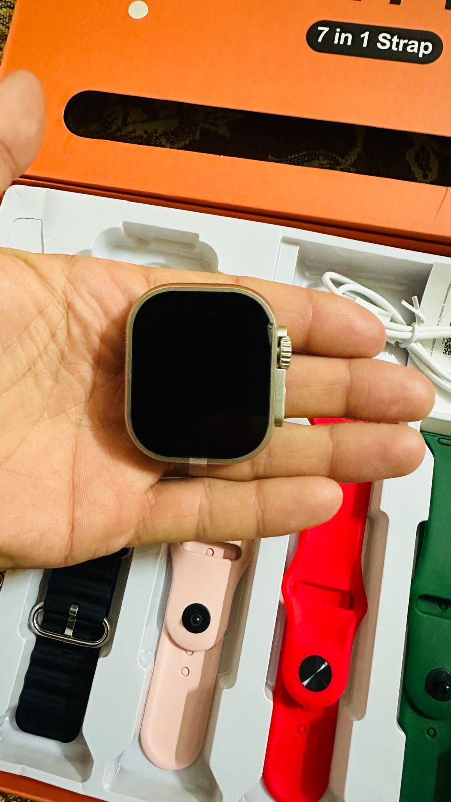 Ultra Smart Watch Bundle – 7-in-1 Interchangeable Straps